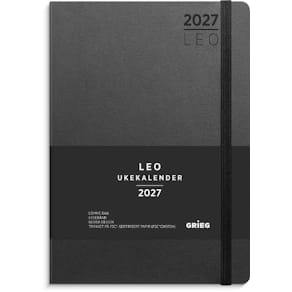 Ukekalender GRIEG Leo A5 Lite 2027 sort