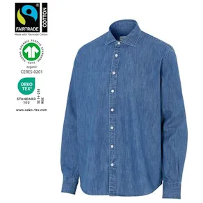 Skjorta comfort COTTOVER Denim GOTS L