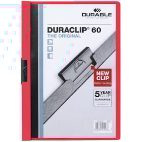 Klemmmappe Durable Duraclip, A4, rot