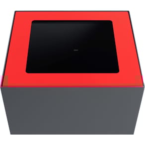 Deksel V-Part top voor modulaire afvalbak 85 l en 90 l, rood