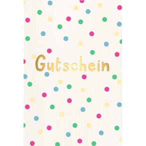 Gutscheinkarte, Goldfolie, 5er-Set mit Kuverts