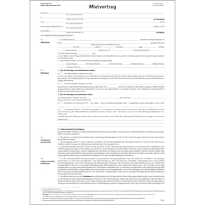 Mietvertrag Sigel Einheitsmietvertrag, DIN A4, 2 Blätter