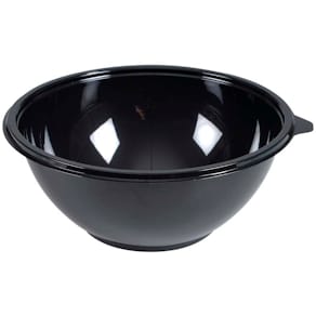 Salatbowle RPET Ø 18 cm, 7 cm høj, sort, 60 stk