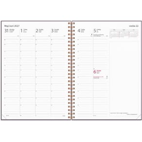 Burde Kalender Business Textile 2027 plommon
