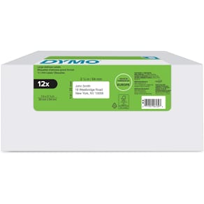 Etiketten Dymo LabelWriter, 25 x 54 mm, wit, doos 12 x 500