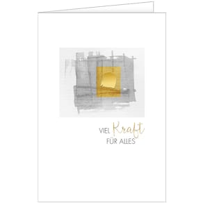 Trauerkarte HANRA, 11,5 × 17 cm, schwarz/weiß, mit Umschlag