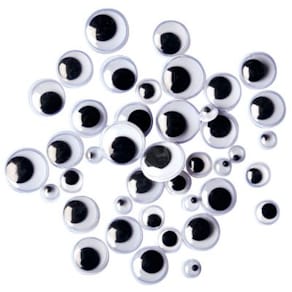 Plastögon PET svart/vit 300/fp