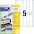 Ordneretikett Avery Zweckform, 34 x 297 mm, weiß