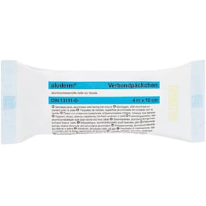 Verbandpäckchen aluderm+silber DIN13151, groß, 4m x 10cm, 1 Stück