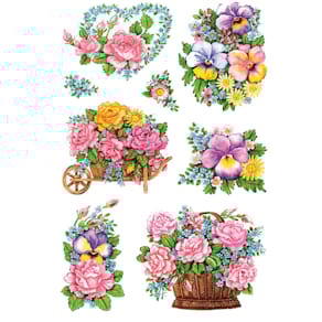 Schmucketiketten HERMA Nostalgische Blumentöpfe, 18 Stück, bunt