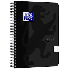 Notesbog Oxford Soft Touch A5+ kvadreret 90 g, 70 ark, sort
