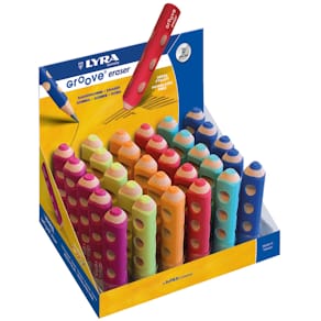 Radierer Lyra Groove, Display mit 30 Stück, sortiert