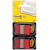 Index tabs Post-it Standard, rood, 25,4 x 43,2 mm, houder 2 x 50