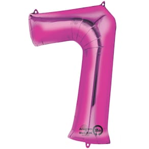 Folienballon Zahl 7, rosa