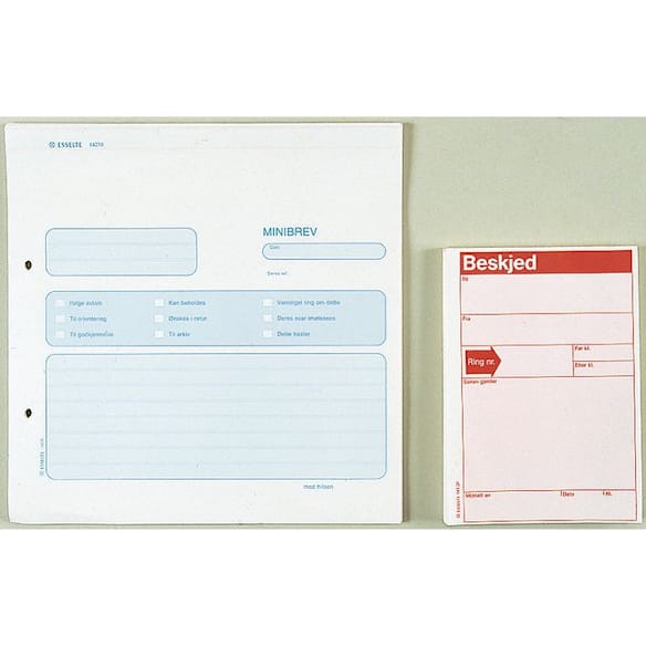 Beskjedblokk ESSELTE A6 100 blad 10st