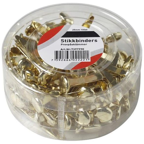 Stikkbinders 25mm messing (100)