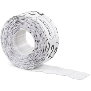 Auszeichnungsetiketten METO, 26x16 mm, weiß, 6 Rollen