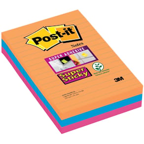 Memoblok Post-it Super Sticky Notes XXL Boost, 101 x 152 mm, gelj