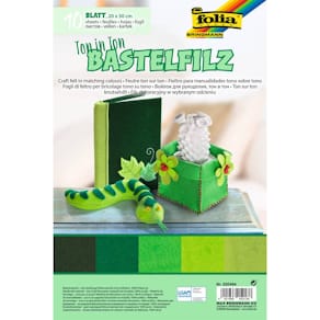 Bastelfilz Folia Ton in Ton, 20 x 30 cm, grün