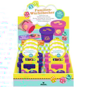 Würfelbecher MOSES, inkl. 6 Würfel, Silikon, ab 3 Jahren