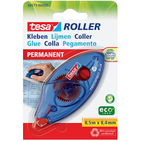 Kleberoller tesa Kleben Permanent, Einweg, 8,5 m x 8,4 mm, blau