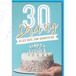 Geburtstagskarte Zahl 30