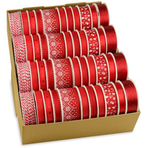 Weihnachts-Zierband-Präsenter Präsent Nordic, 44-tlg.