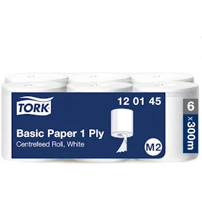 Torkrulle TORK Basic M2, centermatad, 1-lag, Ø19cm, 300m