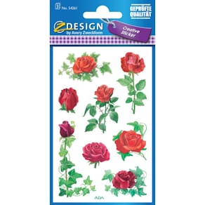 Schmucketikette Avery Zweckform Creative, Rosen Efeu