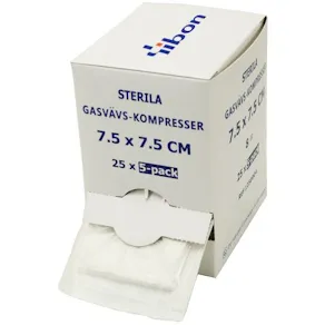 Kompress GV steril 5-p 7,5x7,5cm 125/fp