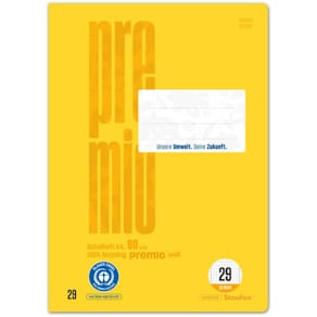 Schulheft Staufen Premio LIN29, A4, 16 Blatt, 5x9 mm rautiert