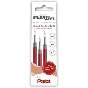 Refill Pentel EnerGel 0,25 mm rød, LRN5-3B, 12 stk