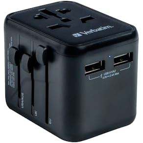 Universal Travel Adapter UTA-01 with 2xUSB Charger