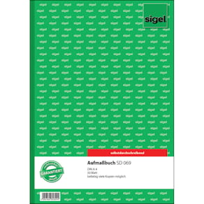 Aufmaßbuch Sigel, A4 hoch, 50 Blatt