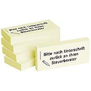 Haftnotiz BIZSTIX Business 1301010112, gelb, 75x35mm, 5 Blöcke