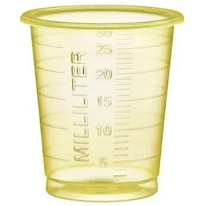 Medicinbägare Eco 30ml smal gul 90/fp