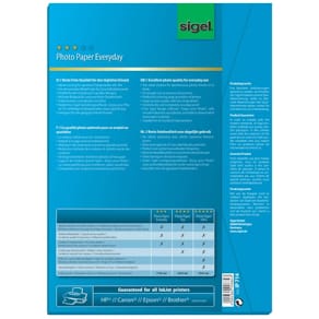 Inkjet-Fotopapier Sigel Everyday, A4, 50 Blatt, weiß