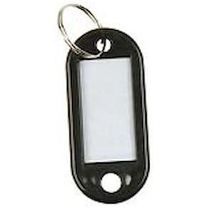 Schlüsselanhänger Q-CONNECT, 10 St., schwarz