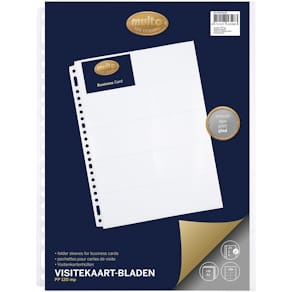 Showtas Multo, geperforeerd, voor visitekaarten, A4, 10 vakken