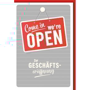 Glückwunschkarte zur Geschäftseröffnung