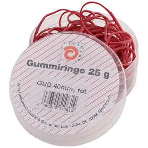 Gummiringe WIHEDÜ, 40 mm, 25 g, rot