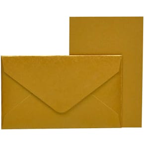 Briefkarte RÖSSLER Kleine Feine, gold, 53 x 85 mm, 5 Stück