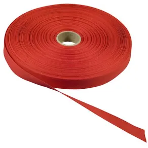 Bomullsband Röd, 13mm x 50m