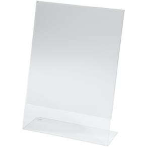 Tischaufsteller Sigel, A4 hoch, glasklar, Acryl