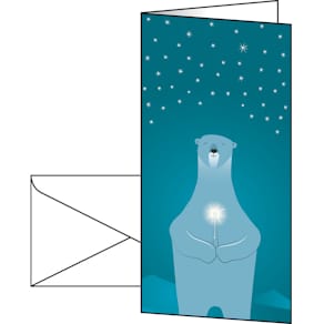 Weihnachtskarten Sigel Weihn.Design Polar bear, 10 St.