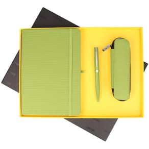 Geschenkset Online Eleganza Classic, KS+Notizbuch+Etui, grün