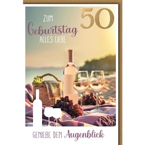 Geburtstagskarte Zahl 50