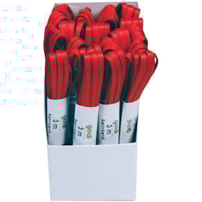 Doppelsatinband Goldina, 3 mm x 3 m, rot