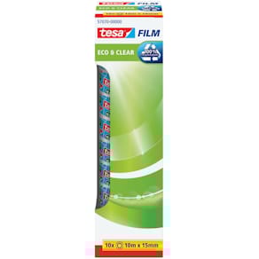 Klebefilm tesa Eco & Clear, 15 mm x 10 m, 10 Rollen, transparent