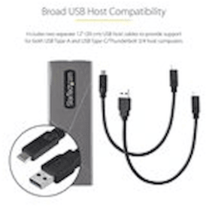 StarTech.com USB-C 10Gbps to M.2 NVMe or M.2 SATA SSD Enclosure,